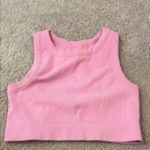 Pink Sleeveless Crop Top